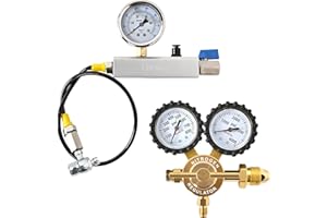 LTIENBST Nitrogen Shock Fill Kit with Schrader Valve 556 & 700Psi Nitrogen Gauge Nitrogen Regulator Shock Fill Tool Compatible with Off-road Bike, ATV, ATC, UTV, Dirt Bike