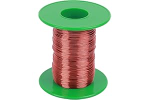 DONGKER Kupferdraht, 0,35 mm x 110 m emaillierter Kupfermagnetdraht, runde Kupferverdrahtung für Transformator-Induktorspule, Relaismotor, Spulenwicklung(Zufällige Walzenfarbe)