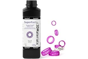 SuperCast 8K Cire de résine pour imprimante 3D remplie de filigrane ultrafin, de bijoux et de moulage de métal, fabriquée en Corée par 3DMaterials (1000g)