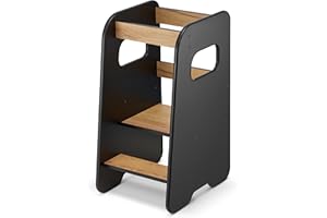 defiPad Tour d'apprentissage pour Enfants | Tour d'apprentissage élégante réglable en Hauteur | Sécurité maximale | Ustensiles de Cuisine Montessori et Tour d'apprentissage |