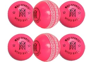 Mozi Sports Wind Cricket Balls - Indoor & Outdoor Soft Training Cricket Balls for Skills Coaching Practice