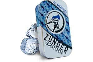 HEART FOR CARDS ZUNDER stuzzicadenti | Stuzzicadenti con gusto | 80 pezzi in elegante barattolo | Perfetto per la pulizia dei denti o per svezzare le abitudini inamabili | Intenso di gusto (mentolo)