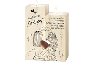 VETBUOSA Regalo para Amiga, Regalo Navidad para Mejor Amiga, Portavelas, Regalo De Reves Magos Cumpleaños para Amiga, Regalo Original para Amiga, Regalos Originales para Amigas.