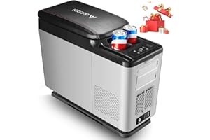 AAOBOSI Kompressor Kühlbox, Kühlbox Auto 15 Liter (-15℃~20℃), APP-Steuerung, Kühlbox Elektrisch 12/24V für Auto, Lkw, Boot, Reisemobil