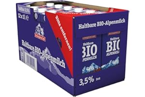 ‎BERCHTESGADENER LAND Berchtesgadener Land Bio Haltbare Bio-Alpenmilch 3.5% Fett, 12er Pack (12 x 1l)
