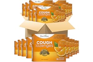 Herbion Naturals Hustenbonbons mit natürlichem Orangengeschmack, 18 Lutschtabletten (Packung mit 48 Stück)