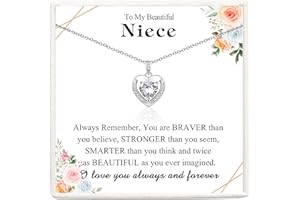 VOSAP Gifts for Daughter Niece Granddaughter, Heart Pendant Necklace Teenage Girls Gifts, Perfect Christmas Gifts Graduation Birthday Gifts Stocking Fillers for Teenage Girls