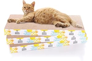 Animal House Set 3 Pezzi Tiragraffi per Gatti in Cartone per il Divertimento dei Tuoi Amici Felini, 2 strati riversibili (Dritto, 3)