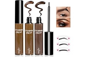 DENESTUP 2pcs Peel off Tattoo Tint Sopracciglia, Tatuaggi Sopracciglia Macchia Brow Tint Impermeabile Di Lunga Durata Colore Naturale Matita Sopracciglia (Marrone Scuro E Marrone Chiaro)