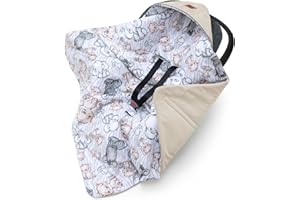 ‎PEPI MADE IN POLAND Pepi - Einschlagdecke Babyschale - 90x90 cm - Kinderwagen Decke - Babyschale Decke - Baumwolle Babydecke für Autositz - Babyeinschlagdecke