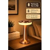 Neo Vista Dokunmatik Mantar Masa Lambası, Şarjlı, Dim Edilebilir, Dekoratif, Rosegold Bakır Renkli