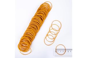 XINSHENG 500Pezzi elastici bande elastiche cartella di file stazionario spesso forte elastico elastico elastici per la scuola forniture per ufficio a casa artigianato industriale fai da 38 dimensioni giallo