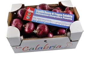Cipolla Rossa di Tropea Calabria IGP - Dolcissima, Croccante e Rossa, Cipolle di Tropea - Delizie Vaticane di Tropea 2,5Kg