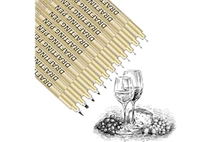 hautllaif 12 Fineliner Pens Set,Waterproof Ink Art Pens,Precision Fine Tip Markers for Sketching, Technical Drafting & Detailed Artwork,Ideal for Drawing, Sketching, Manga, and Art