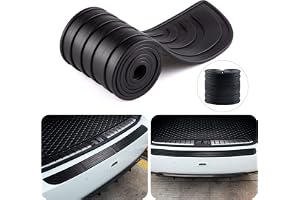 SINGARO Car Rear Bumper Protector, 41.5inch x3.6inch Car/SUV Universal Rubber Anti-Scratch Trunk Exterior Accessories（Black-Sport）