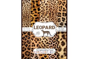 Leopard Scrapbook Paper: Collection of double sided Leopard animal skin print craft paper for scrapbooking, card making, decoupage and more craft. to ... jungle and safari themed embellishments