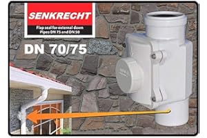 UZMAN-VERSAND Válvula antirretorno vertical Ø DN75 solo para montaje vertical. Válvula antirretorno, tubo de desagüe, canal, canal, antiretorno de ratas, protección vertical