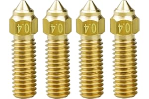 HOCENWAY Lot de 4 buses K1 haute vitesse et haut débit 0,4 mm en laiton M6 compatibles avec les pièces d'imprimante 3D Creality K1, K1 Max, CR-M4