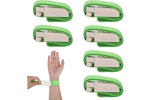 CHANUMETAL 6 Stück Stauschlauch Blutabnahme Set, Schnappbarer Tourniquet, 6 Grün Venenstauer Blutabnahme Set zum Üben für die Notfallversorgung im Freien