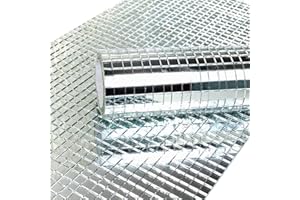 MESOAR 2400pcs Silver Mirror Mosaic Sticker DIY Self-Adhesive Craft Mirrors Mosaic Tiles Mini Square Glass Sticker,5mm by 5mm