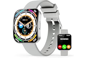 MFVLP Smart Watch for Men Women(Answer/Make Calls), 1.85" HD AMOLED Curved Display Fitness Watch with Blood Pressure Sleep Heart Rate Monitor, AI Custom Dials,120+ Sports Waterproof IP68 Smartwatch