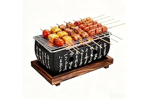 Tissting japansk BBQ-grill mini träkol bordsgrill med galler