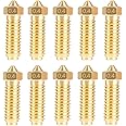 LANKEGU 10pcs Brass Nozzles for Anycubic Kobra 3 3D Printer Parts, 10pcs 0.4mm High Speed Nozzle Set for Kobra 3, Cobra 3 Combo