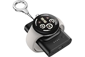 ‎SWANSCOUT SwanScout Ładowarka do Google Pixel Watch 3/2/Fitbit Versa 4/Versa 3/Sense 2/Sense/Ace LTE (Nie dla Google Pixel Watch 1), Przenośna ładowarka 1800mAh z brelokiem, SwanScout 305G2