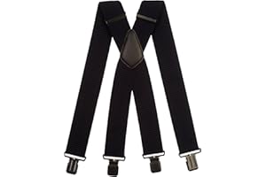 Olata Tirantes Extra Anchos para Hombre – 5 cm de Ancho, Resistentes y Ajustables con Clips Sólidos, Ideales para el Trabajo y Vestimenta Elegante
