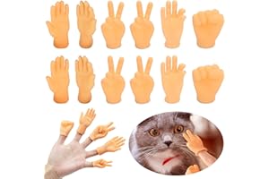 ZIOYA 18 Stück Mini Kleine Hände Fingerpuppen Mini Hände Tiny Hands Set Fingerpuppe Ldeal für Kinderspielzeug, Haustierpartys und Halloween Tricks