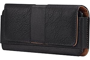 Baiyian Gürteltasche Hülle Premium PU Leder Handy Gürteltasche mit Gürtelclip Halterung Universal für Samsung Galaxy A33 A53 A54 S20 FE Xcover 5 iPhone 15 14 pro 14 13 Mini 11 12 Mini - Schwarz