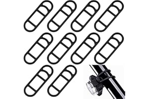BOTUK 10PCS Bicycle Silicone Band Wear Resistant Rear Bike Lights Good Tensile Properties Bike Light Strap Easy Installation and Removal for Flashlights Cell Phones Speaker Lights Holder Bicycle Handlebar