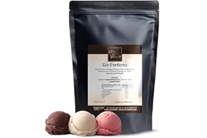 ‎EIS PERFECTO Eispulver für Eismaschine & Ninja Creami – Cremige Eisbasis zum Eis selber machen │ Wird nicht steinhart im Gefrierfach │ Ohne Zusatzstoffe │ 750 g Speiseeispulver von Eis Perfecto