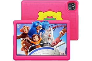 Nicewise Kids Tablets 10 inch HD Display Android 13 Tablet for Kids Tablet with 5000mAh WiFi Dual Camera Children Tablet Quad Core Processor, Parental Control, Kidoz, 6GB + 64GB, Pink