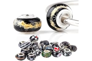 RKC DIVINE DESIGN BY RKC JEWELZ LONDON Choice of Charms Variety Pks - Pandora style Beads – Murano Glass, Spacers, Stoppers, Safety Chains, Tibetan Charms/Pendants for Bracelets – Christmas Jewellery Gifts for Women Girls Mum Friends