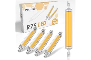 Puosike R7S LED118mm Regulable Lámpara, Bombillas R7S LED Light 20W, Bombilla LED R7S Sustituye Bombilla Halógena 200W,AC 220-240V/2000LM (118mm, 4PCS Natural White)