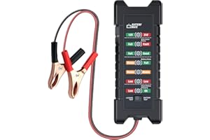 OBDMONSTER Testeur de Batterie pour Auto 12V 24V,Automobile Testeur de Batterie Voiture Analyseur pour Vérifier le système de charge de l'alternateur et de la Batterie avec LED indicateur