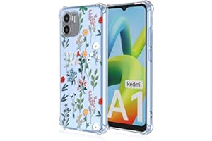 XINYEXIN Funda para Xiaomi Redmi A1 4G / Redmi A2 4G (6.52"), Funda Transparente con Motivo Flores, Ultrafino Chica Dama Carcasa TPU Prueba de Golpes Bumper Case Cover - Flower Art