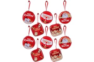 ABOOFAN 10 Pièces Porte-Monnaie De NoëL Mini Porte-Monnaie À GlissièRe Motif Festif Bourse De NoëL Compacte pour Petits Cadeaux Bonbons Chocolats
