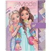 Depesche 13584 TOPModel - Kıyafetler oluşturmak i&ccedil;in &ouml;nceden basılmış 33 sayfaya sahip boyama kitabı, K&acirc;ğıt, şablon, &ccedil;ıkartma