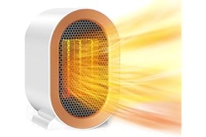 Timiyou Electric Heater, Fan Heaters for Home Low Energy Silent, Mini Ceramic Heater with 2 Heat Settings, Overheating & Tip-Over Protection, Portable Space Heater for Office, Home and Bedroom