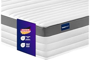 ‎TRAUMNACHT Traumnacht Premium 7-Zonen 500er Tonnentaschenfederkernmatratze, Härtegrad 4 (H4), 140 x 200 cm, Öko-Tex Zertifiziert, produziert nach deutschem Qualitätsstandard