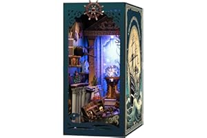 BATTREVO DIY Kit de Coin Lecture en Bois - Énigmes au Fond de la mer - avec éclairage LED, kit de Coin Lecture pour Adultes, décoration d'étagère, Coin Lecture, Cadeaux d'anniversaire ou de Noël