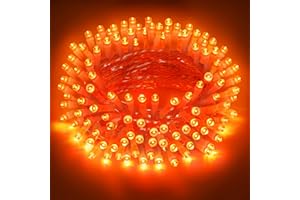 FFZZKJ Halloween Lights Outdoor Battery Operated Timer for Halloween Decorations Waterproof 3M 30 LED String Lights for Indoor Outdoor, Window, Porch, Balcony, Party, Orange