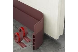 MARICATO 2 Pezzi Paraspifferi Porta Blindata, Guarnizione Sottoporta in Gomma, Paraspifferi Sottoporta Premium Ideale anche per Protezione da Suoni, Freddo, Antipolvere e Anti Bug (5 x 200 cm Marrone)