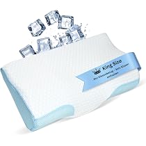 Derila Memory Foam Nackenkissen Kopfkissen, Seitenschläferkissen, King Size