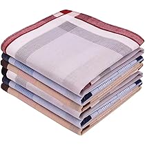 12Pcs Mouchoirs Coton Homme 38x38cm Traditionnels Multicolore Carré