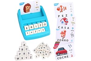 Joozmui Juegos Educativos Niños 3-8 Años, Aprender a Leer Juguetes Niños 3-8 Años Regalo Niño 3-8 Años Juegos de Mesa Niños 3-8 Años Juguetes Montessori