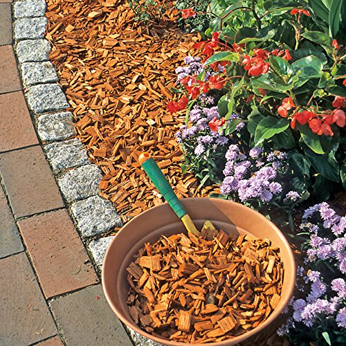 Farbiger Rindenmulch Holzdekor Garten-Deko Mulch 60Ltr. – verschiedene Farben (Orange) - 6