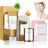 3 Piece Skincare Centella Kit, Centella Facial Cleanser + Centella Serum | Centella Stick Mask, Korean Skincare Kit, Cleans,